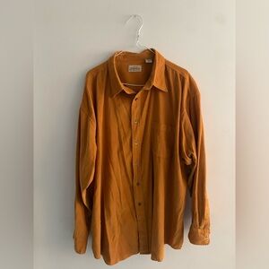 Vintage St. John's Bay Mustard Button-Up Shirt Corduroy